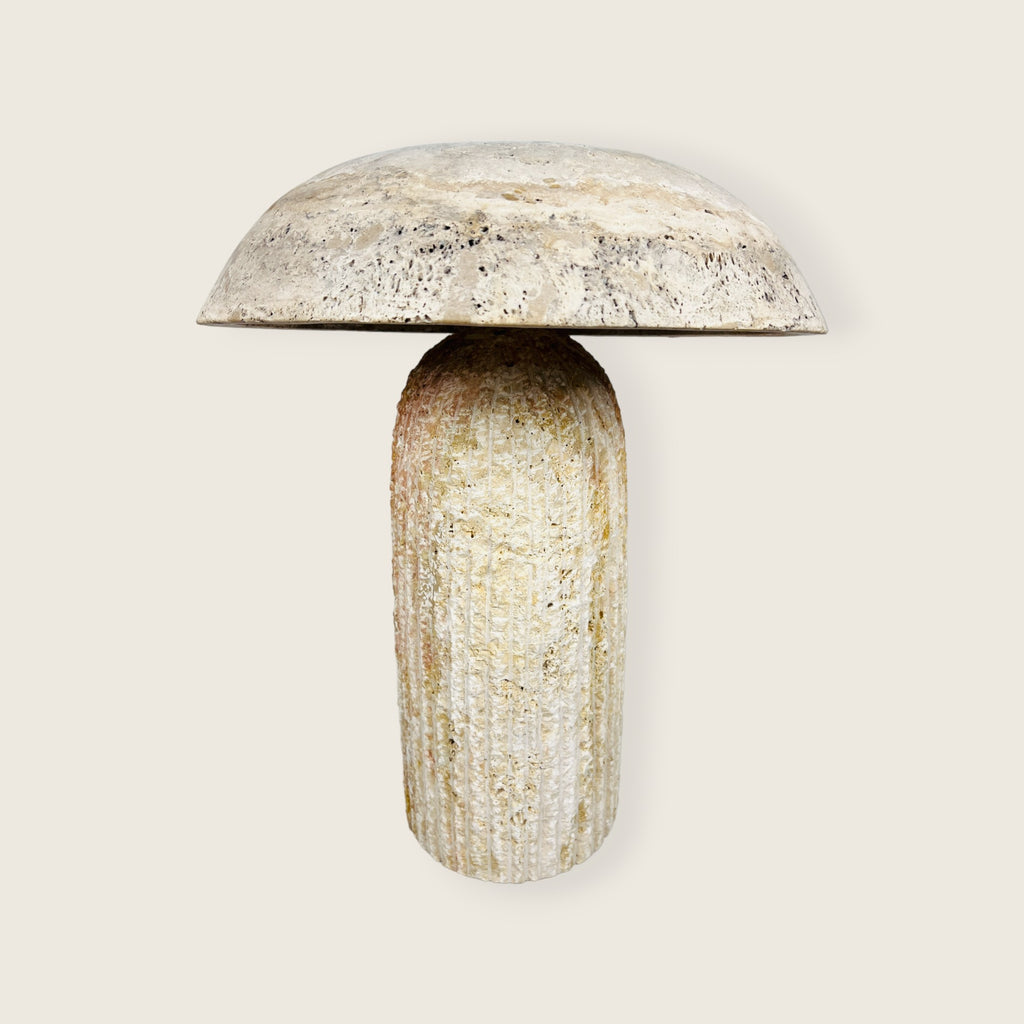 Mushroom Travertine Table Lamp