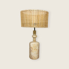 Bottled Bottom Travertine Table Lamp