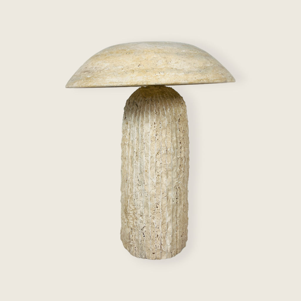 Mushroom Travertine Table Lamp