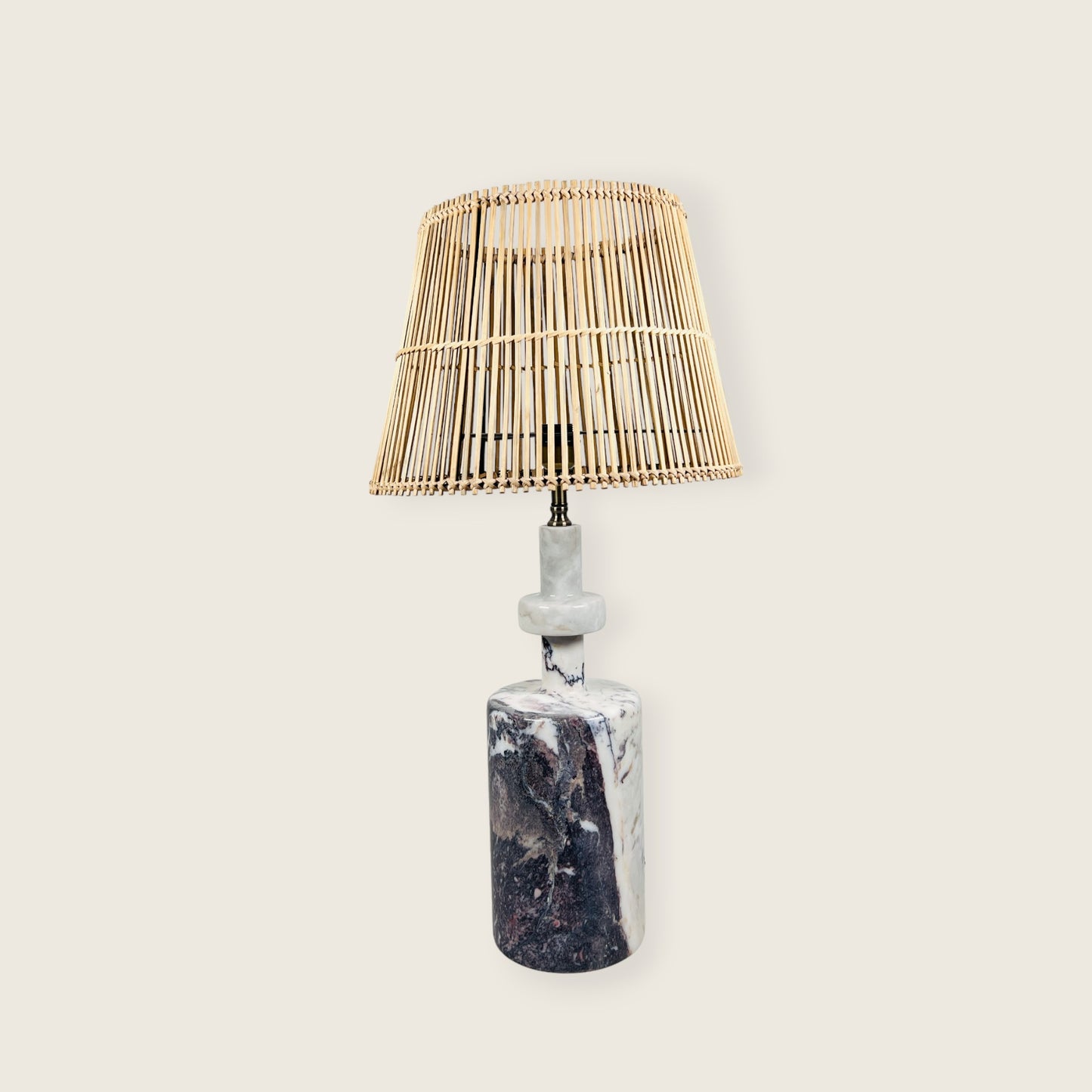Bottleneck Table Lamp - Red & White