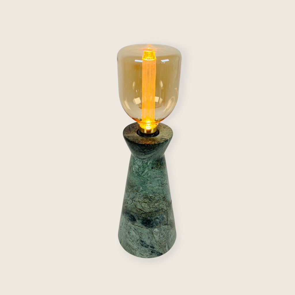 Jungle Green Funnel Splashed Lamp