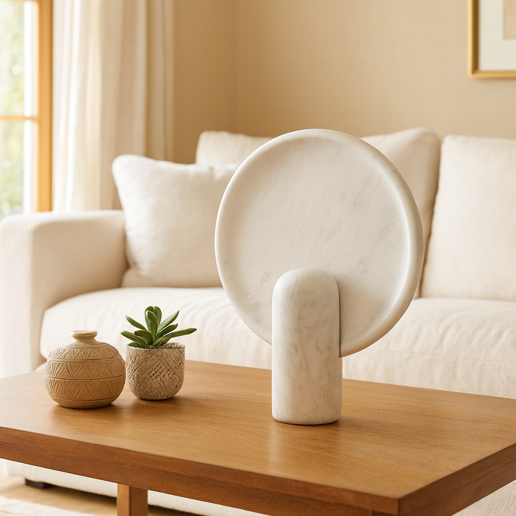 Disc Table Lamp - White
