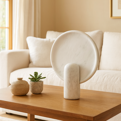 Disc Table Lamp - White