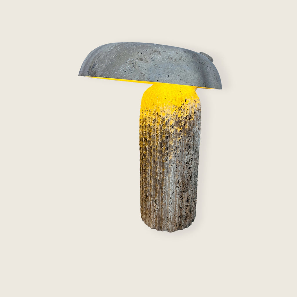 Mushroom Travertine Lamp