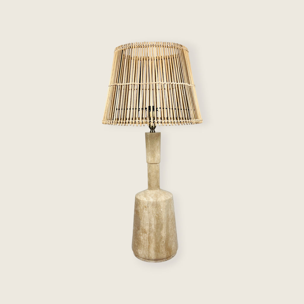 Bottled Bottom Travertine Lamp