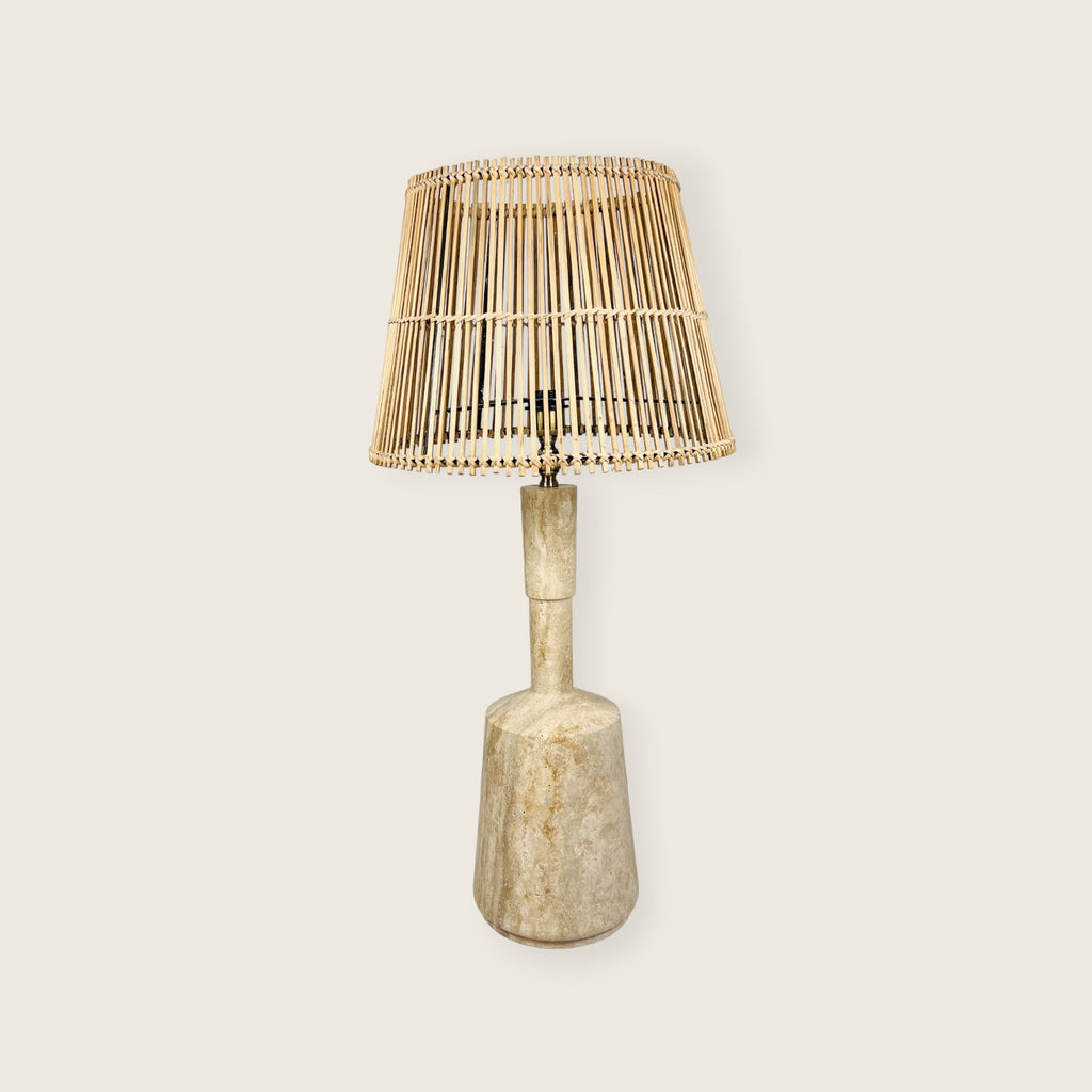 Bottled Bottom Travertine Lamp