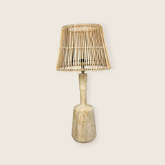 Bottled Bottom Travertine Lamp
