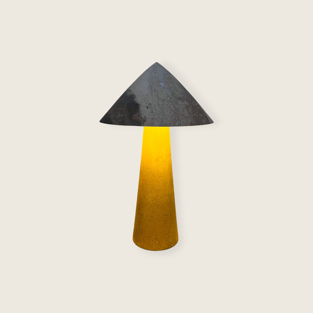 Travertine Cone Table Lamp