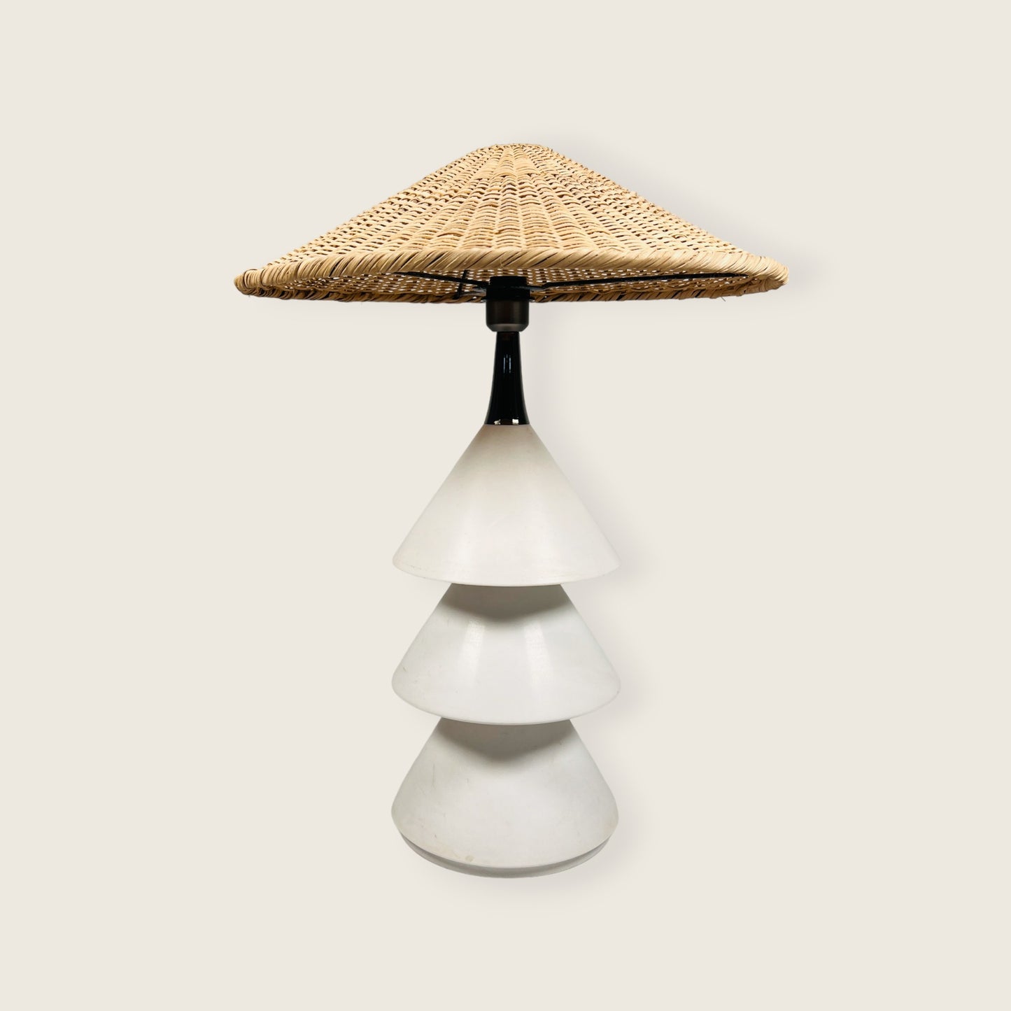 Tiered Cone Lamp - White
