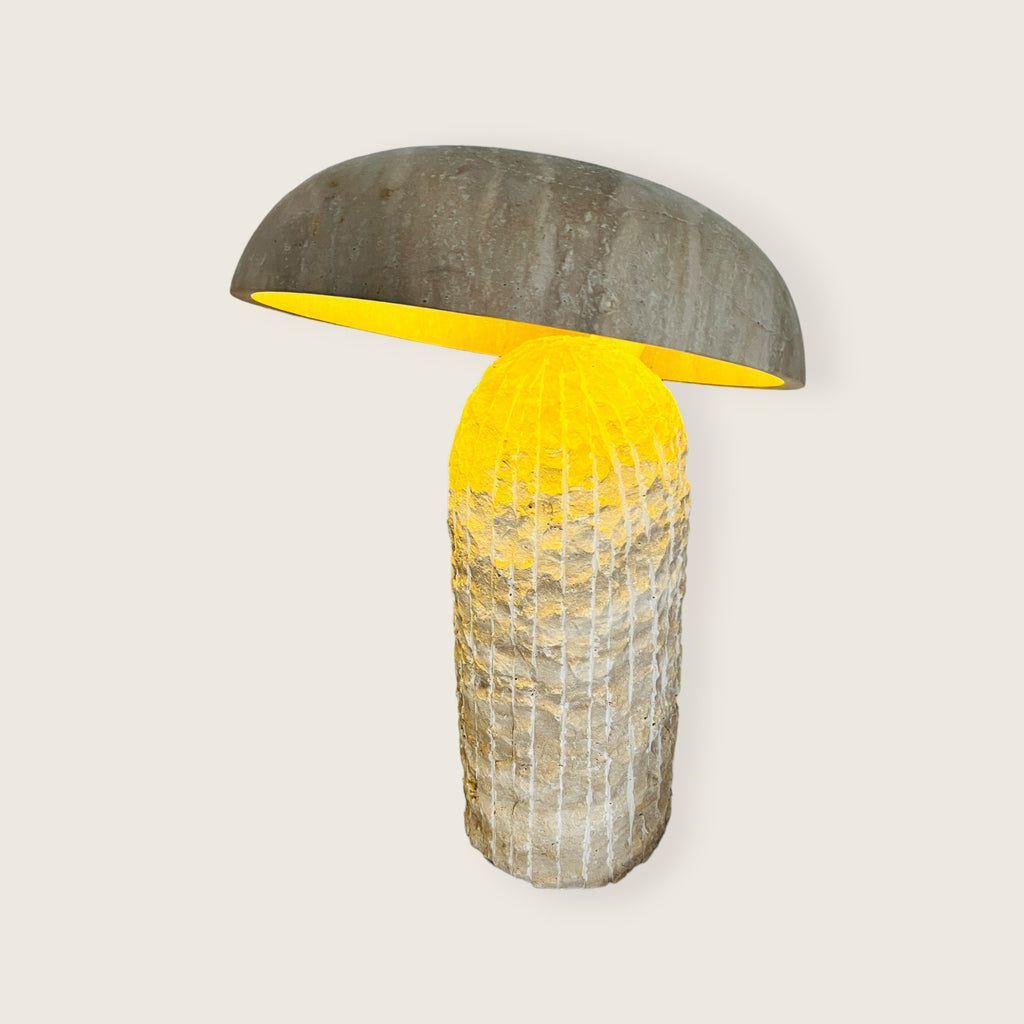 Mushroom Travertine Lamp