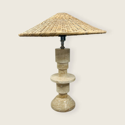 Beaded Table Lamp - Travertine