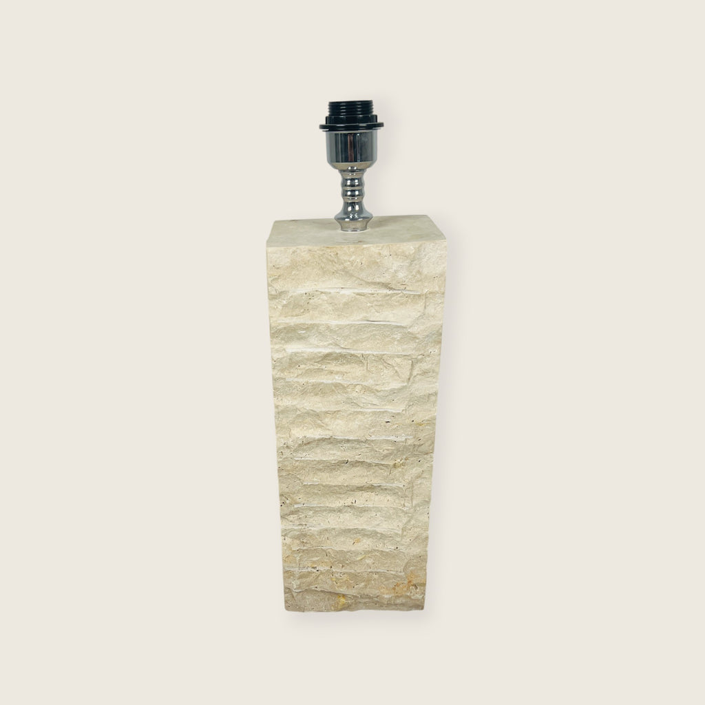 Sleek Travertine Table Lamp