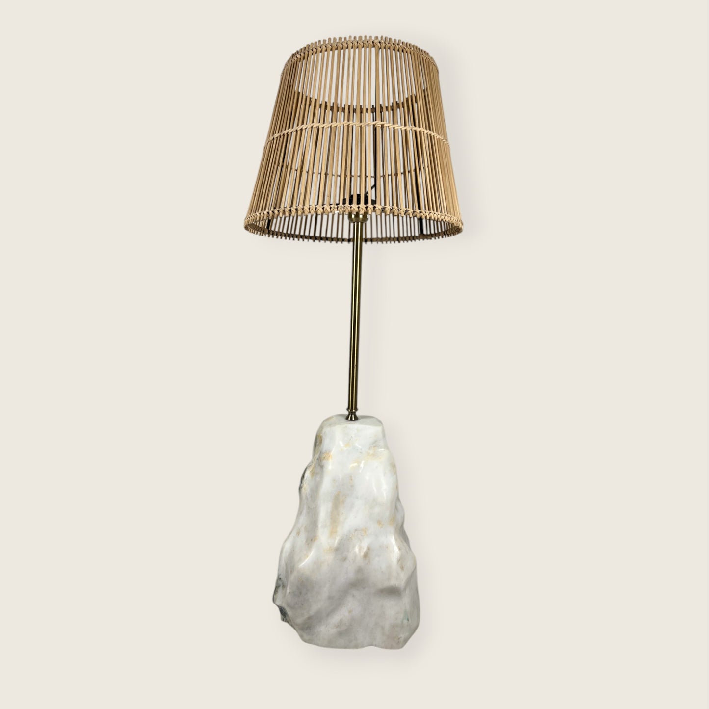 Tall Stone Lamp - Gray Commando