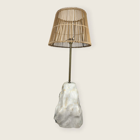 Tall Stone Lamp - Gray Commando