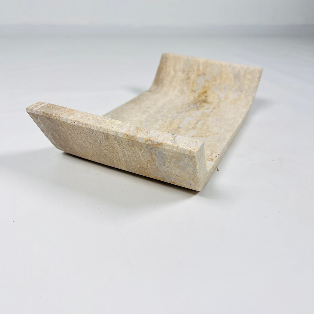 Beige Travertine Curved Tray