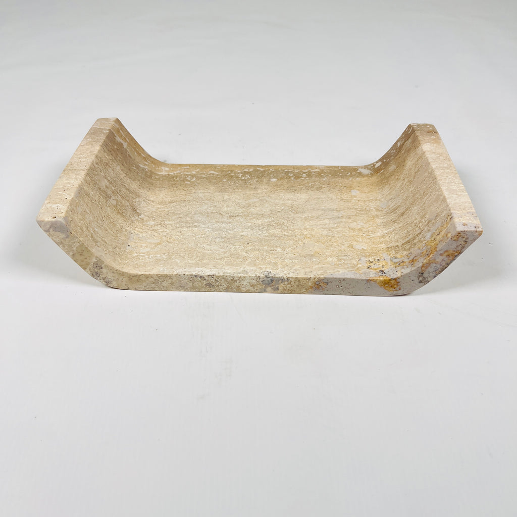 Beige Travertine Curved Tray