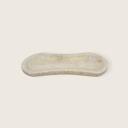 Light Beige Ridge Travertine Tray
