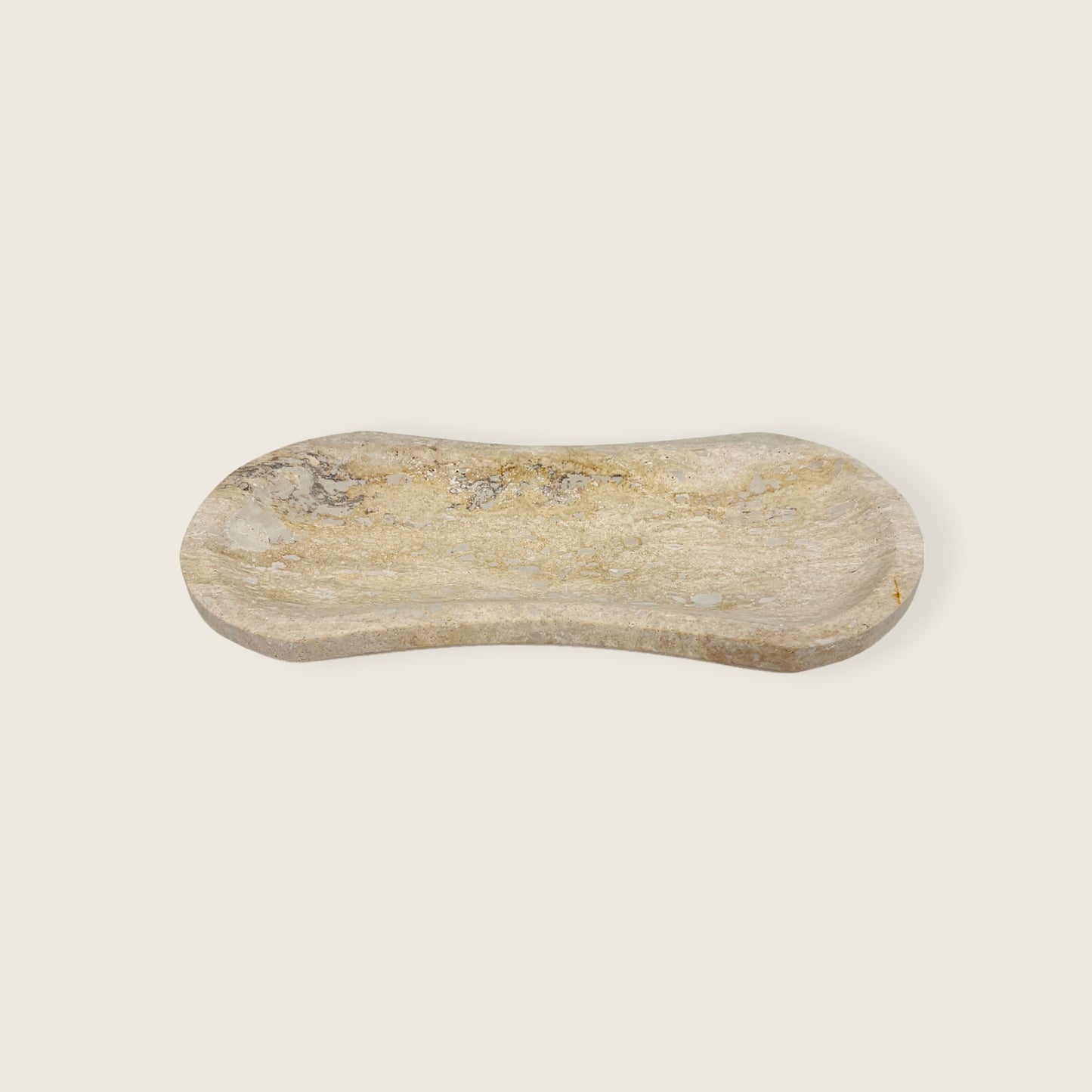 Rustic Ridge Spotted Travertine Tray