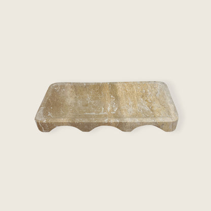 Commodious Dual Shaded Travertine Tray