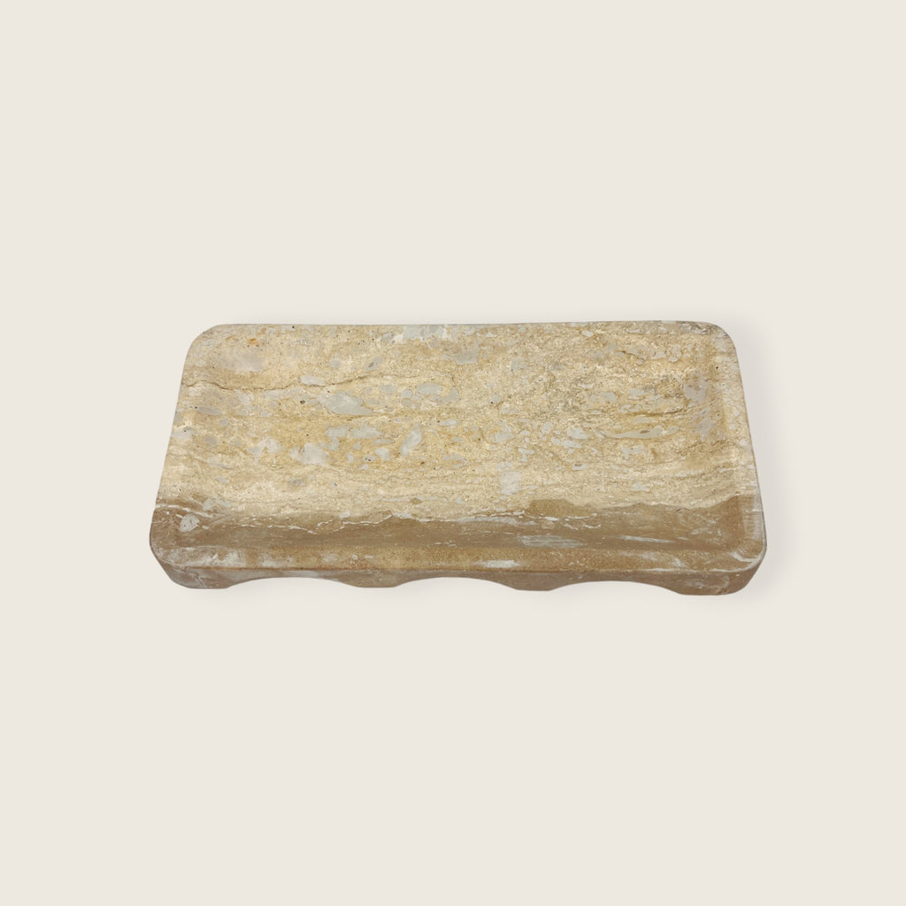 Carlotta Marked Travertine Tray