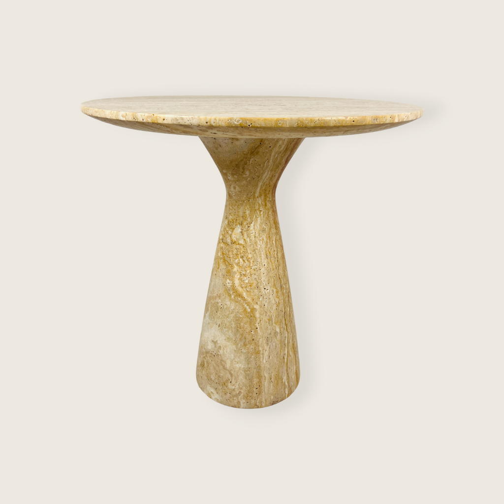 Travertine Side Table