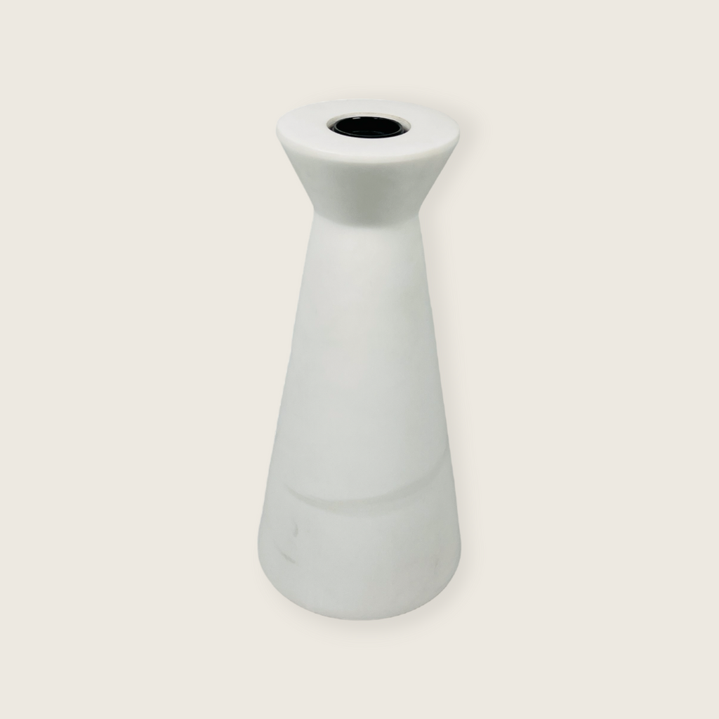 Upside Down Funnel White Marble Table Lamp