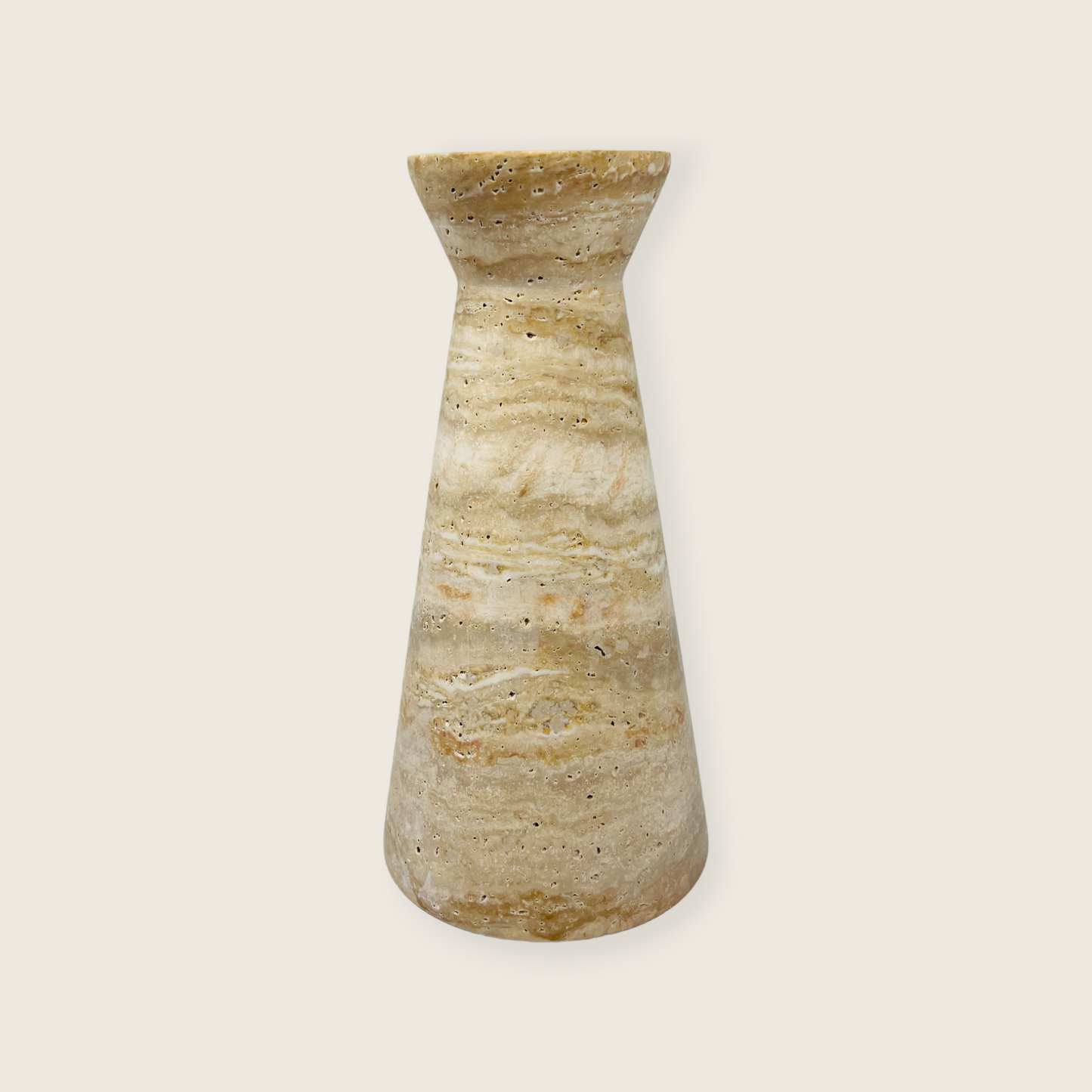 Funnel Table Lamp - Travertine