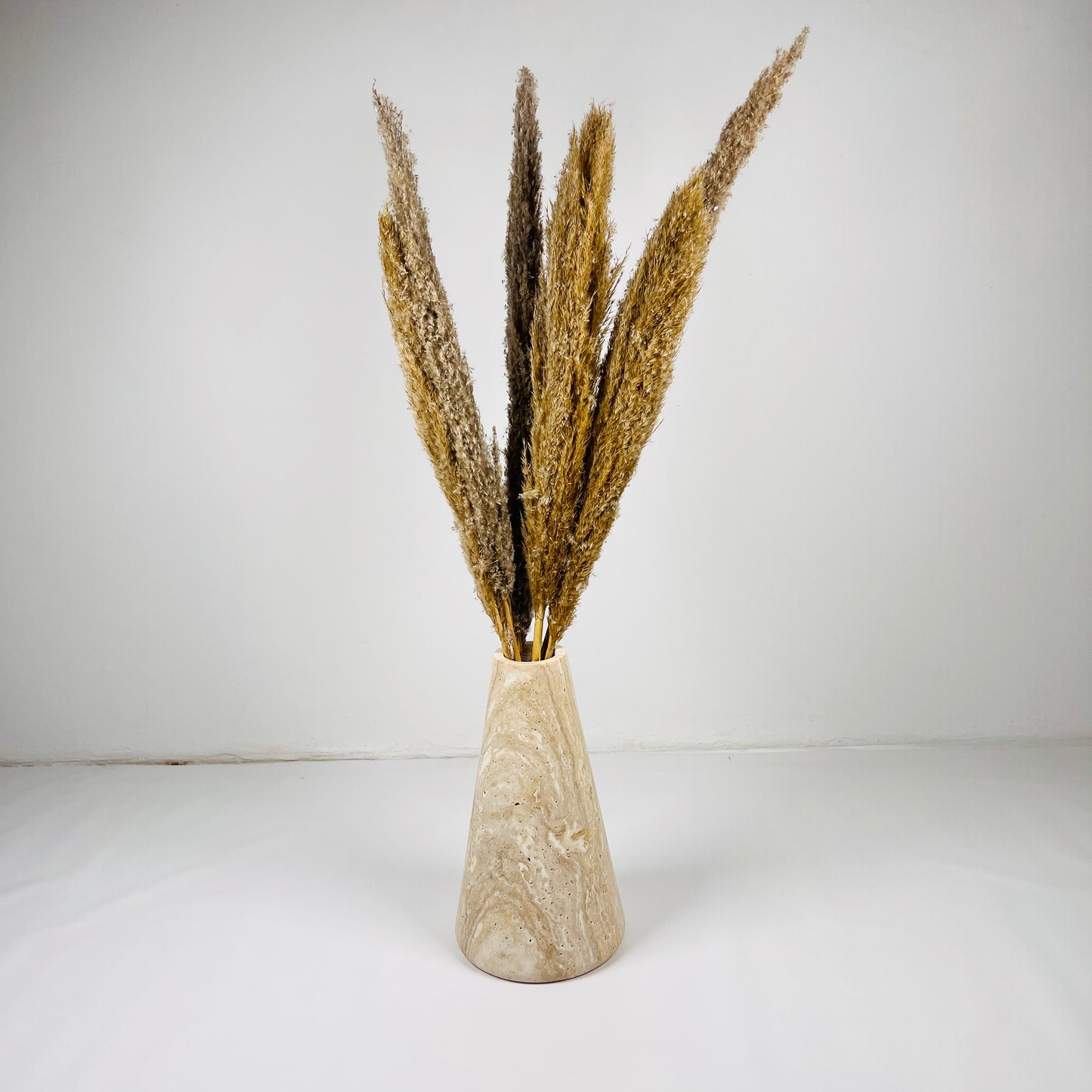 Funnel Vase - Travertine
