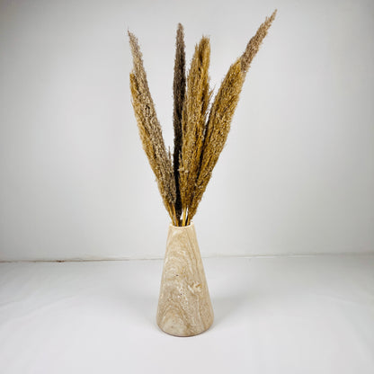 Funnel Vase - Travertine