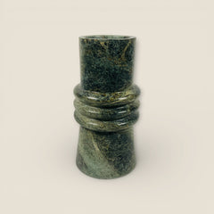 Ringed Marble Vase - Green