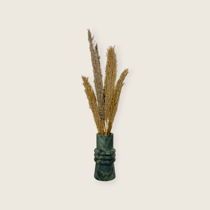 Green Ringed Neck Vase