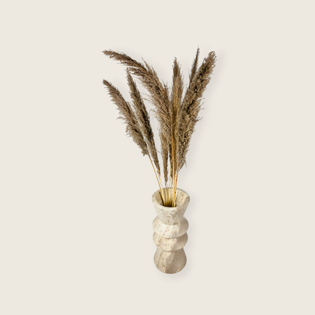 Tuscan Dual Shaded Travertine Vase