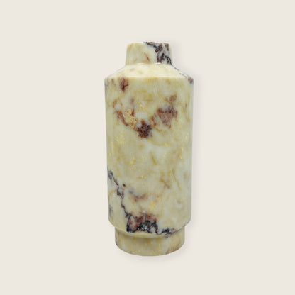 Cylindrical Vase - Red & White