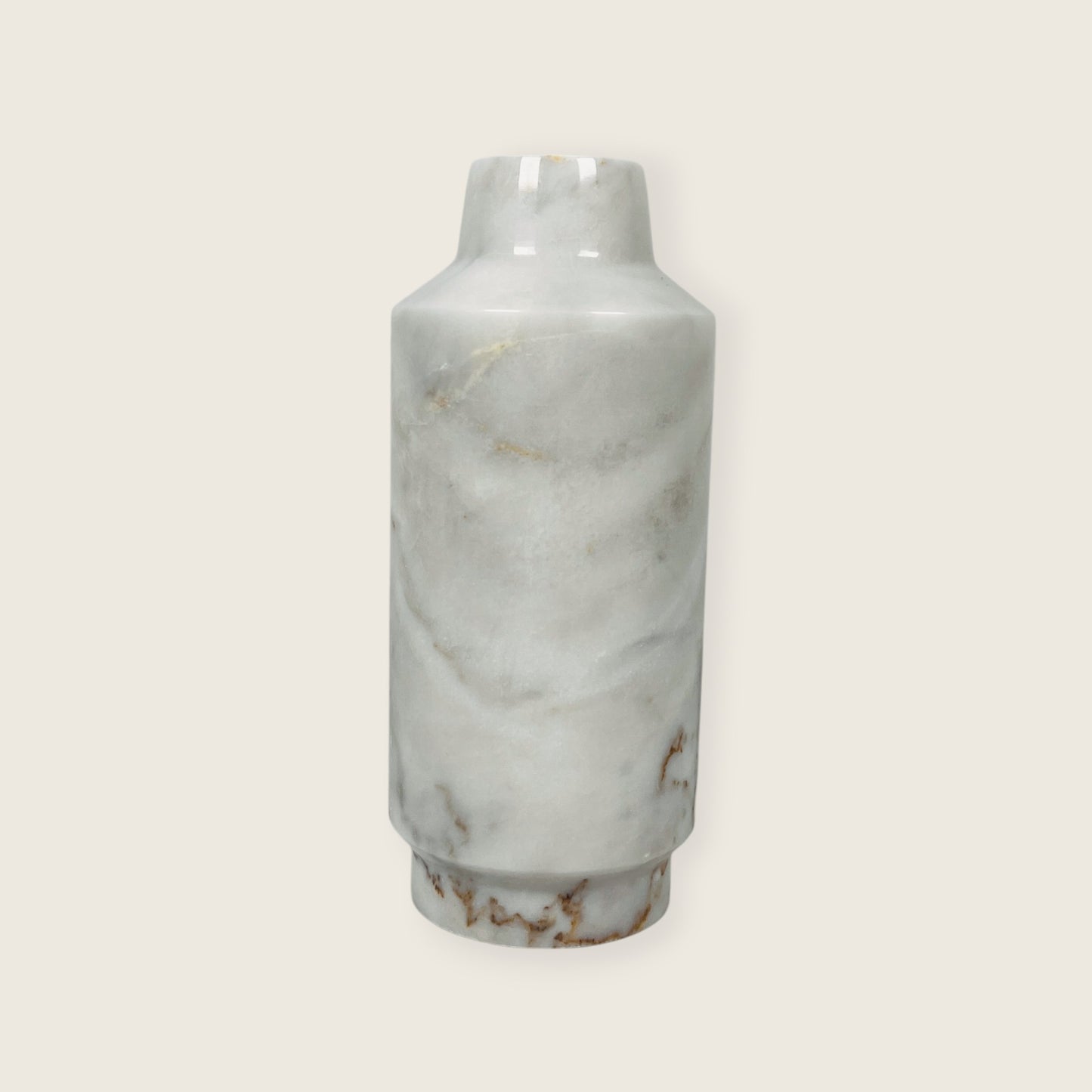 Cylindrical Vase - Cheetah White