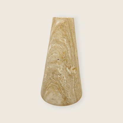 Funnel Vase - Travertine