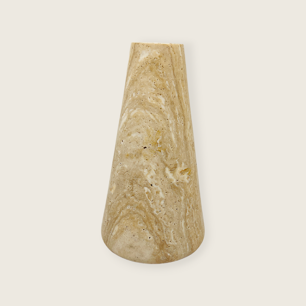 Funnel Travertine Vase