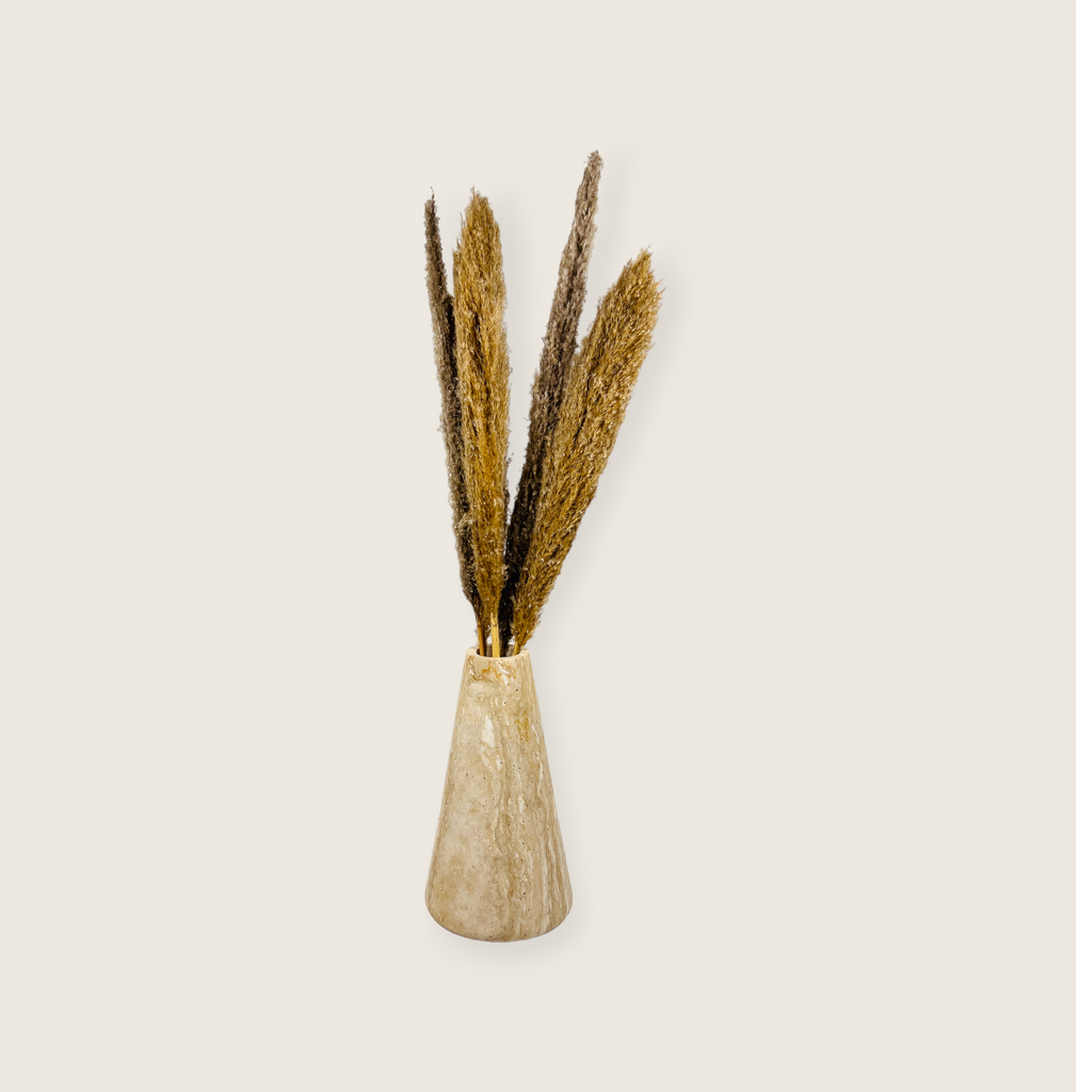 Funnel Travertine Vase