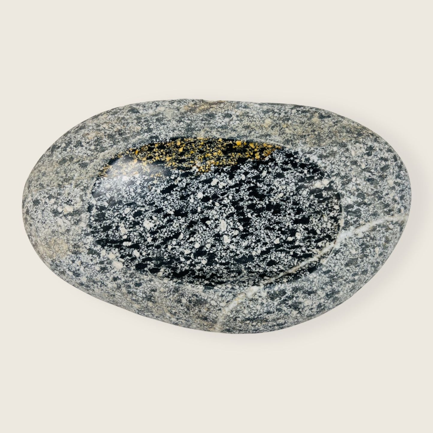 White lined Spotted Soap Dish - Riverstone