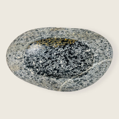 White lined Spotted Soap Dish - Riverstone