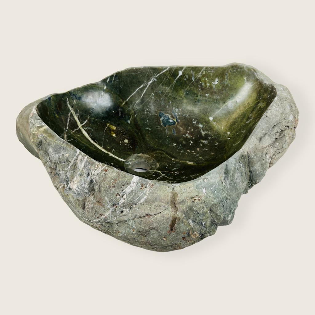 Moss Green River Stone Sink