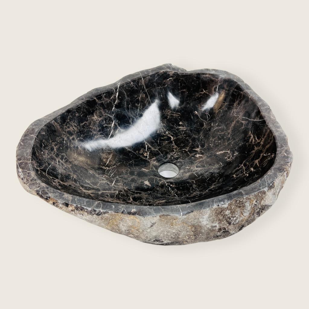 Golden Webbed River Stone Sink