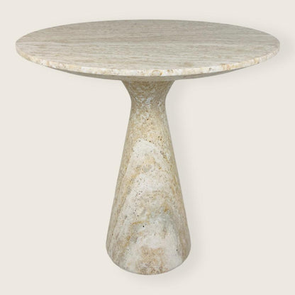 Light Travertine Side Table
