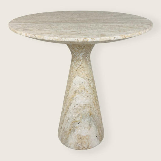 Light Travertine Side Table