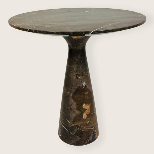 Amber Grazed Travertine Side Table