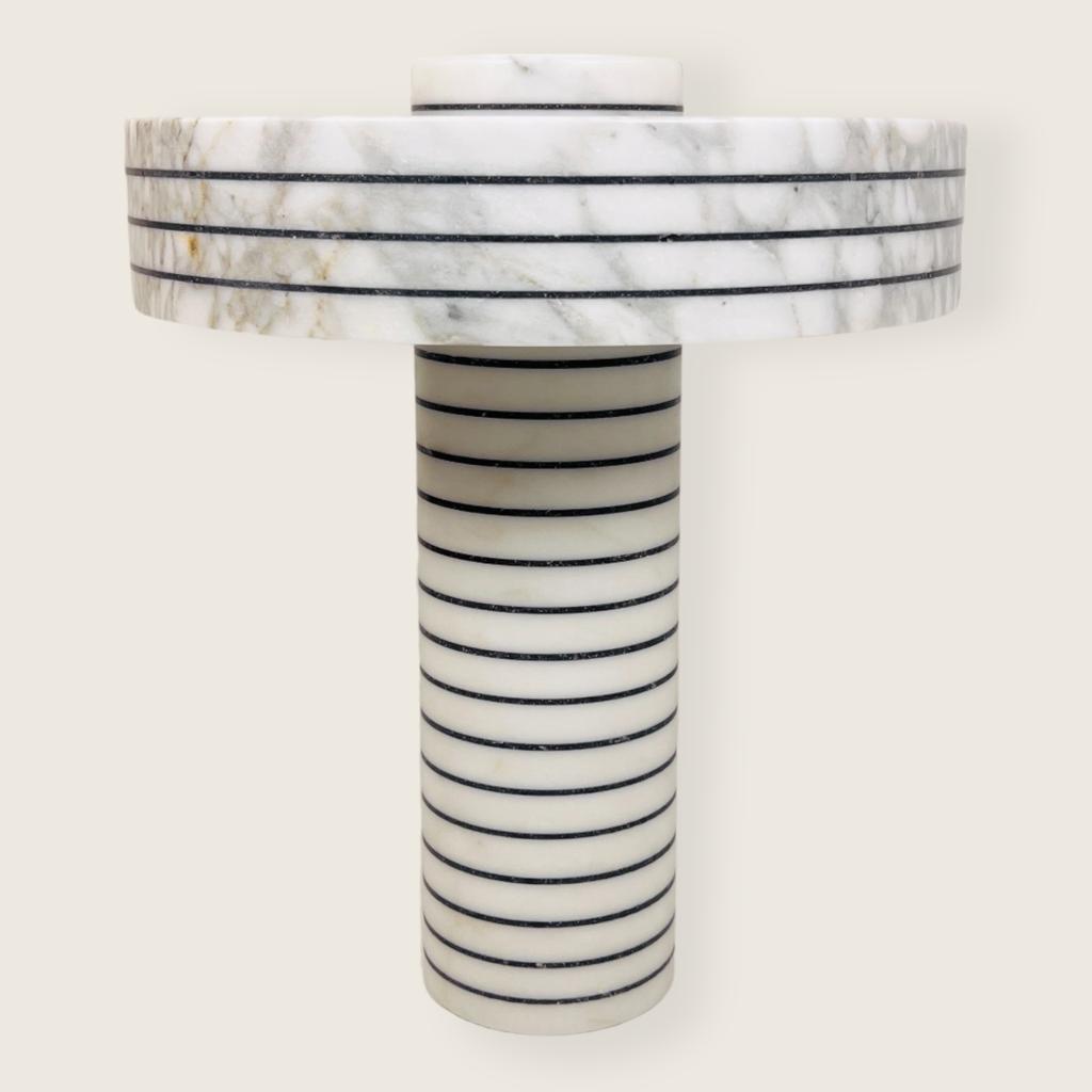 Halo Pin Strip Streaked Table Lamp