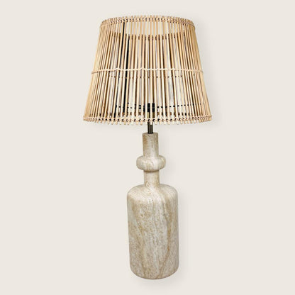 Bottleneck Table Lamp - Travertine