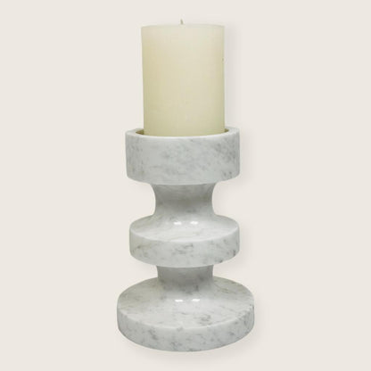 Triple Disc Candle Stand - Gray