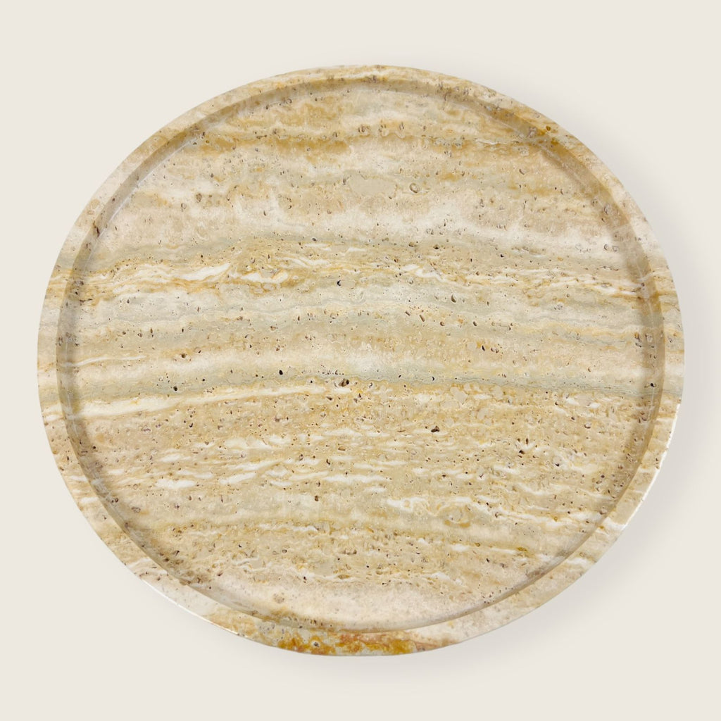 Waved Travertine Plate