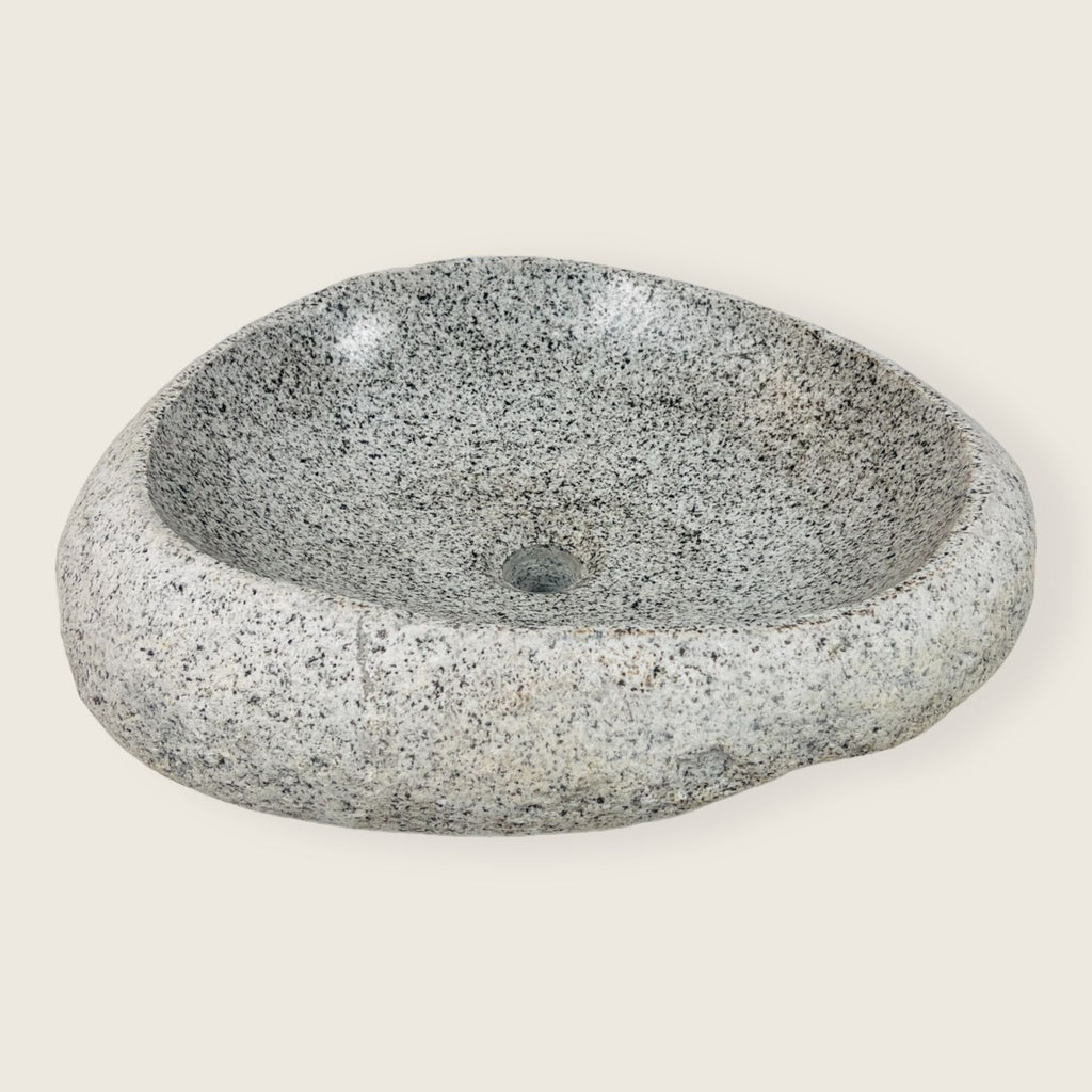 Off white Speckled River Stone Sink