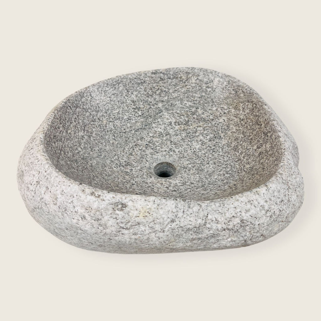 Light Sand Speckled River Stone Sink